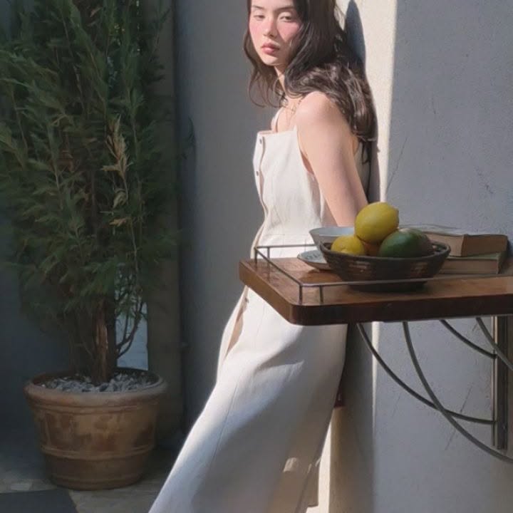 Instagram post by @emiliecporter for ROEM. Caption reads: Behind the Scenes 🌤🤎🎬 @roem_official #ROEM . .....