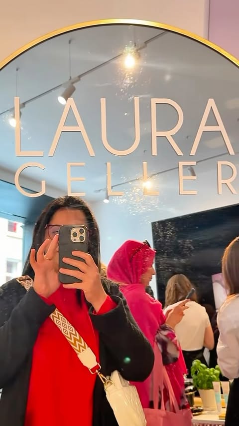 Instagram post by @wandanafaheem for Laura Geller Beauty. Caption reads: I love discovering the story behind a beauty....