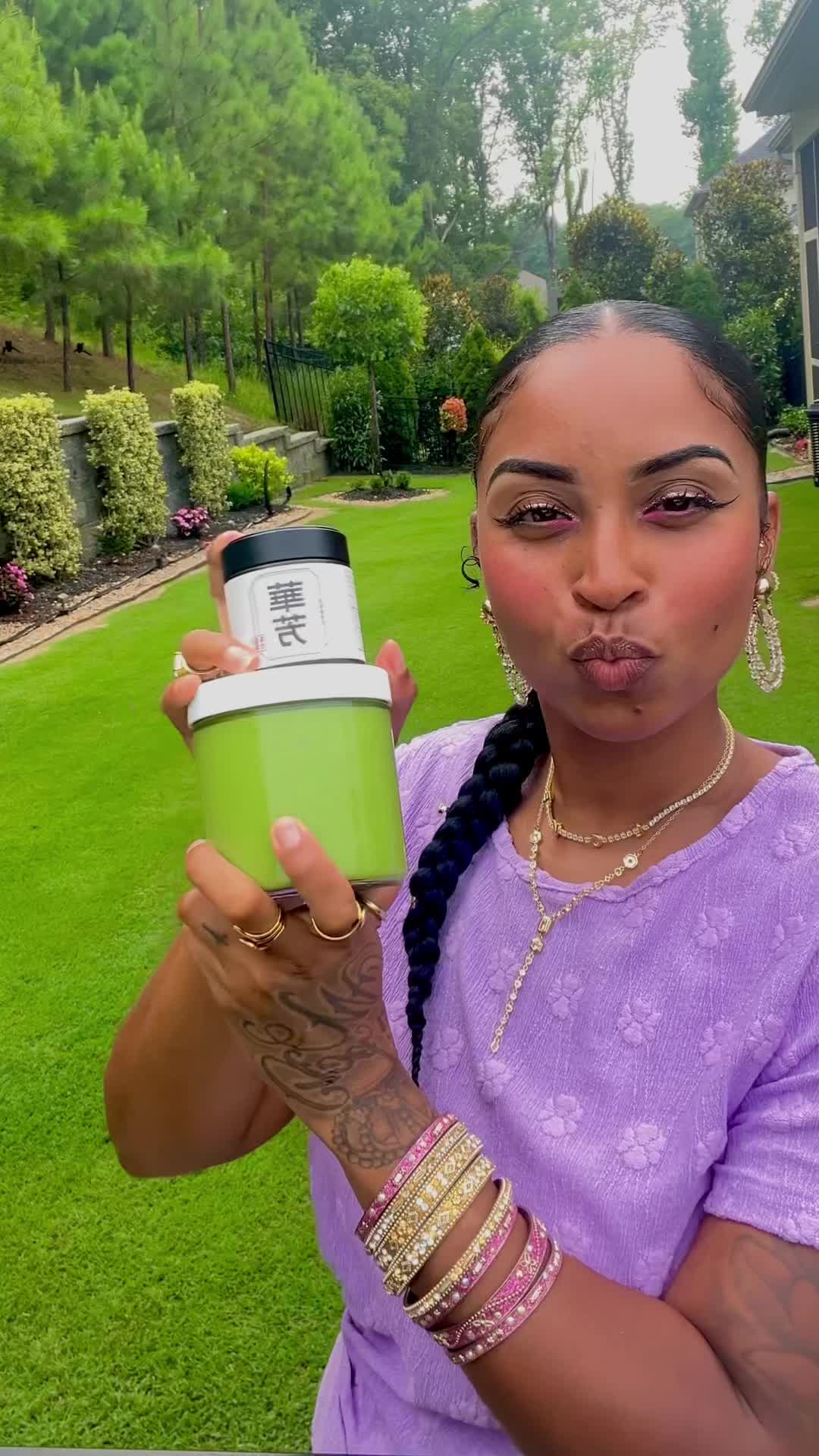 TikTok post by @joypeace2_3 for Chazoku. Caption reads: #matcha #matchalatte #matchalover #matchareview....