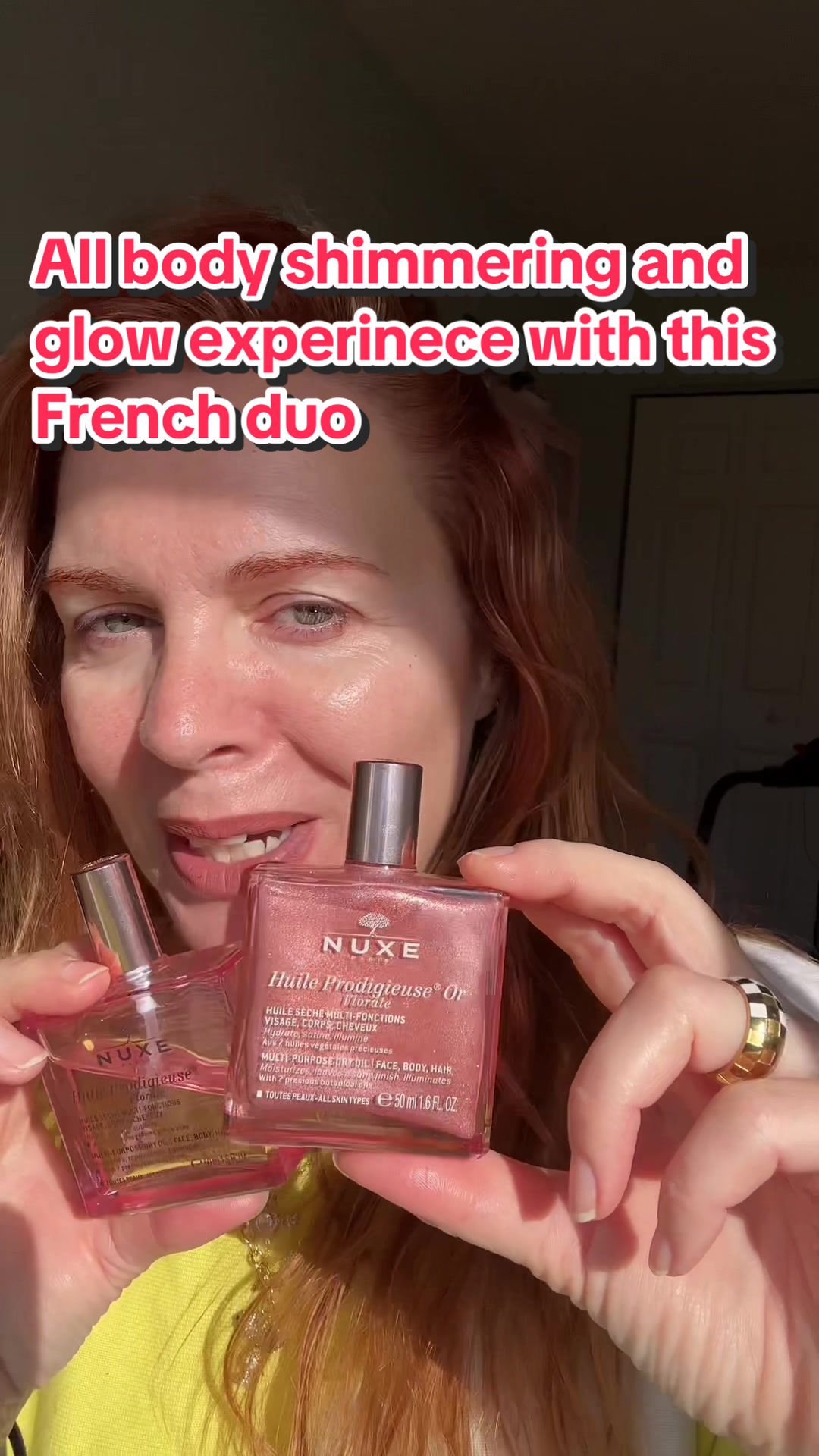 TikTok post by @nelysworld24 for NUXE. Caption reads: [...] this special French duo from @Nuxe USA the....