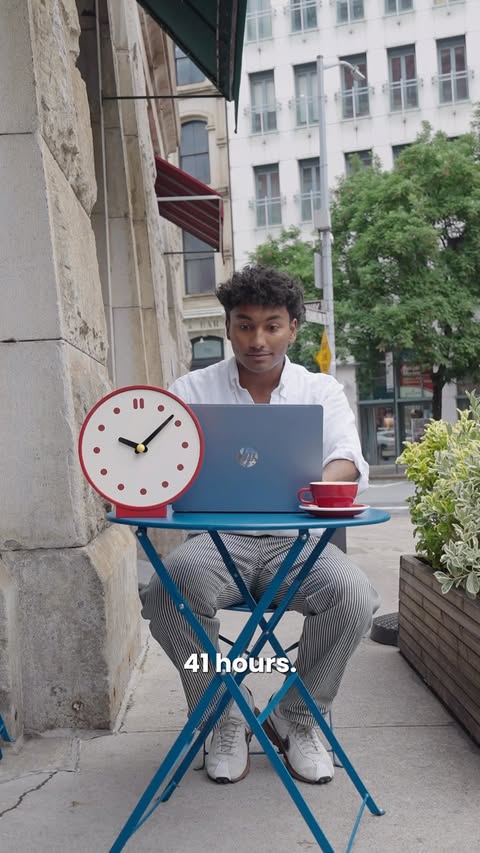 Instagram post by @tejashullur for HP. Caption reads: [...] my computer charger the day off with the @hp....