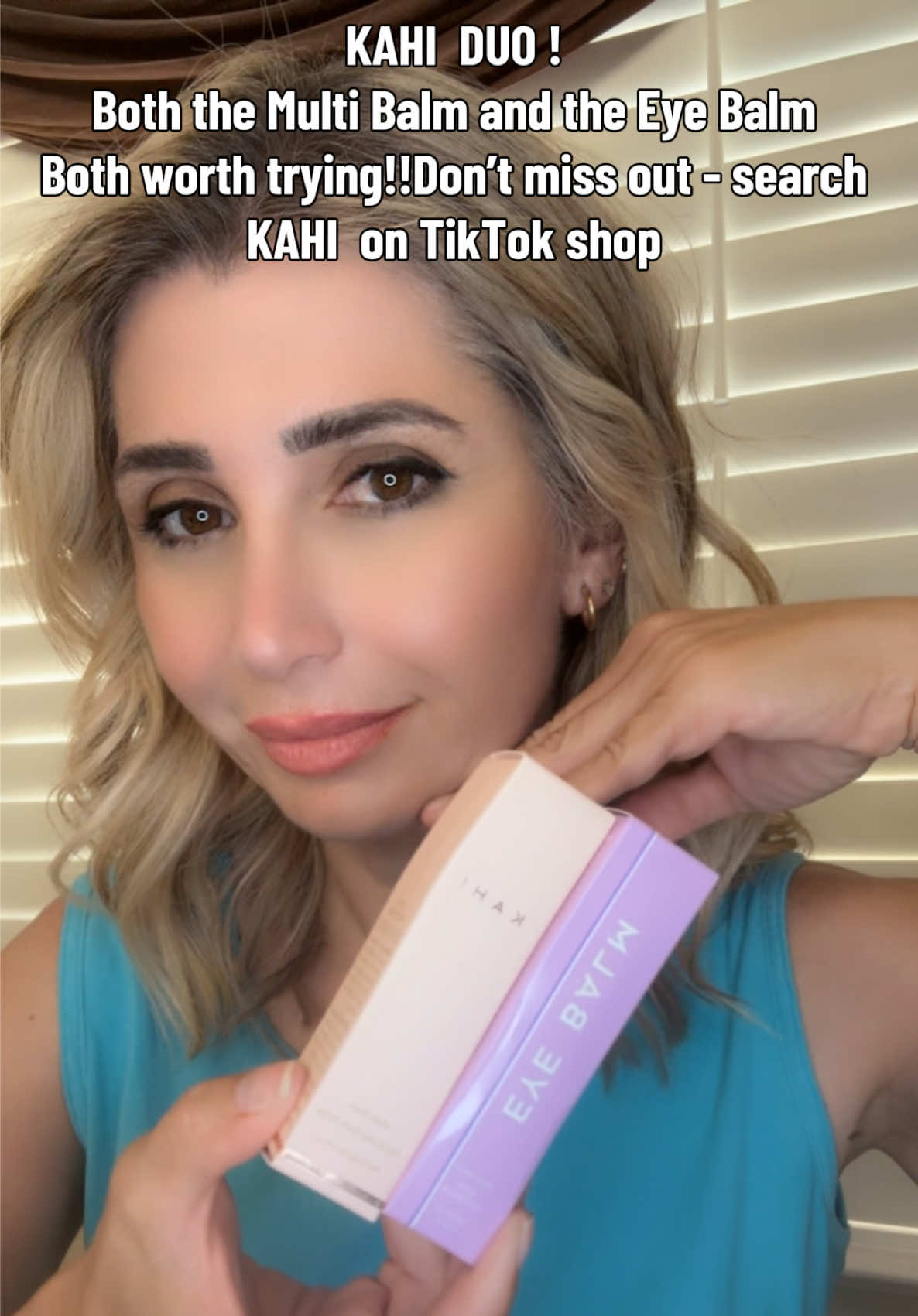 TikTok post by @hanadikhoury2 for KAHI US. Caption reads: [...] #multibalm #kbeauty #glowskin #skincare....
