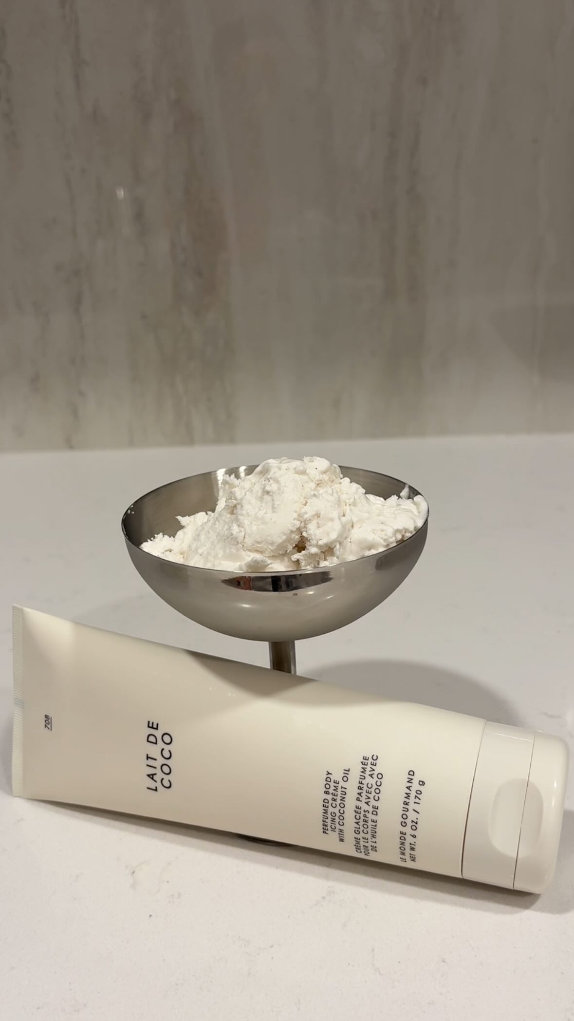 Instagram post by @_laurenrosee for Le Monde Gourmand | Willowbrook Il. Caption reads: The yummiest body care routine 🧖🏻‍♀️✨....