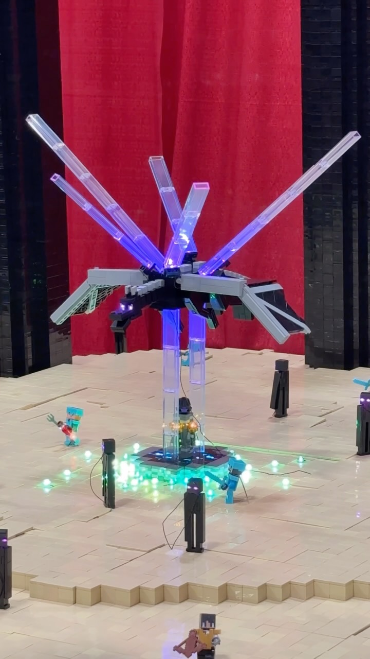 Instagram post by @holly.onfilm for Light My Bricks. Caption reads: This giant LEGO Minecraft build is INSANE!

Jacob....