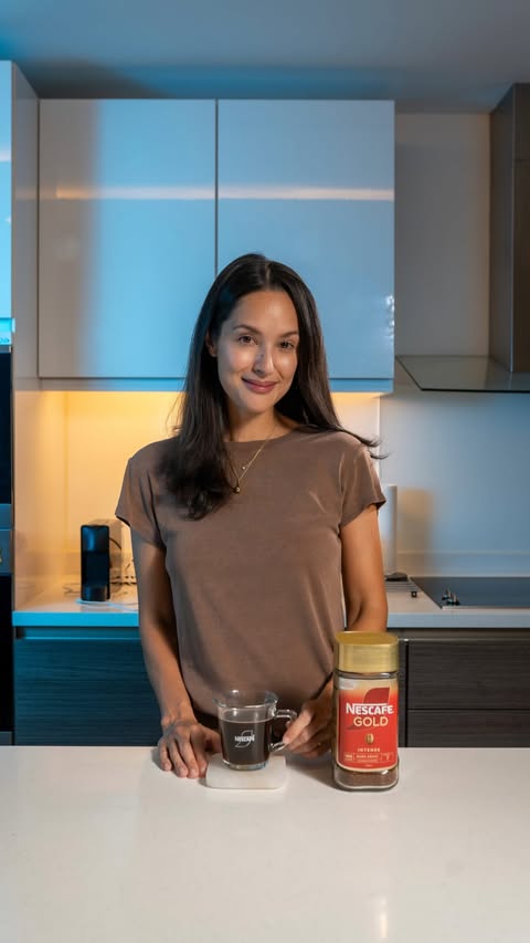 Instagram post by @pattigrand for NESCAFÉ Philippines. Caption reads: The gathering starts long before everyone sits....