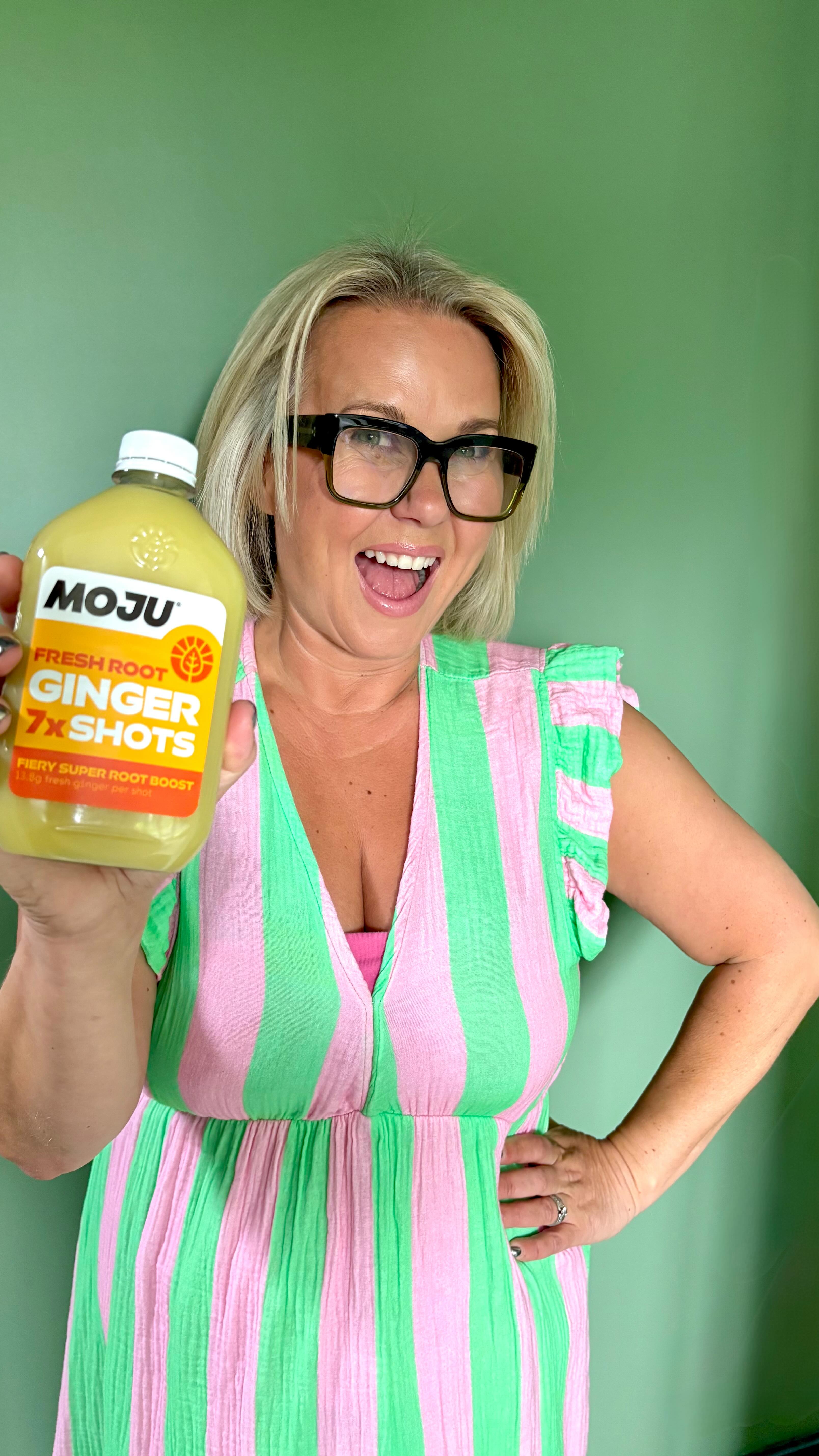 Instagram post by @thisgirlcanorganise for MOJU Drinks. Caption reads: AD | Organisation with a @mojudrinks....