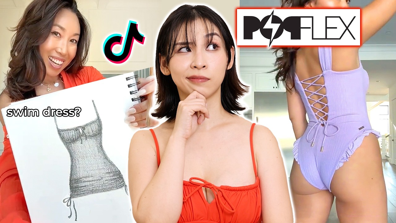 YouTube post by @tina_yong for Coreelle. Caption reads: The Viral Popflex Swim Collection That Almost....