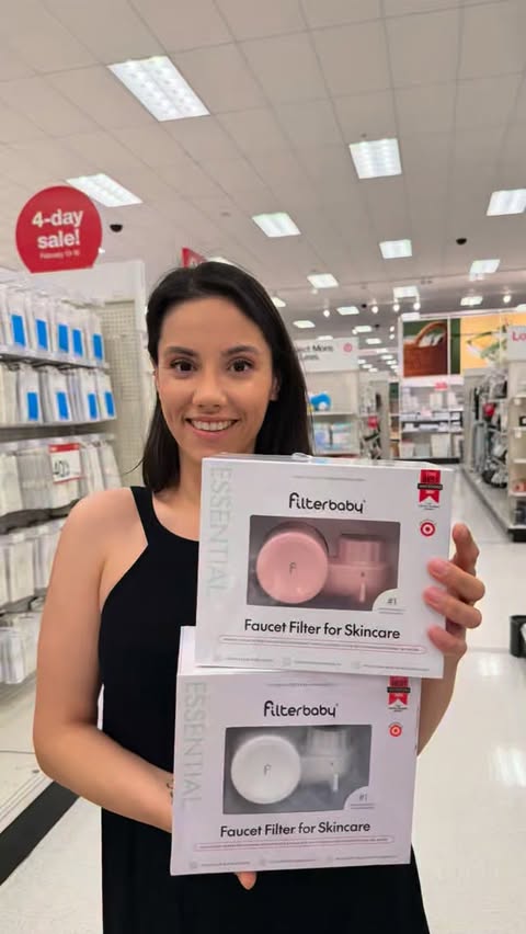 Instagram post by @justgozdem for Filterbaby. Caption reads: [...] with the water I use! 💧✨ Loving my....