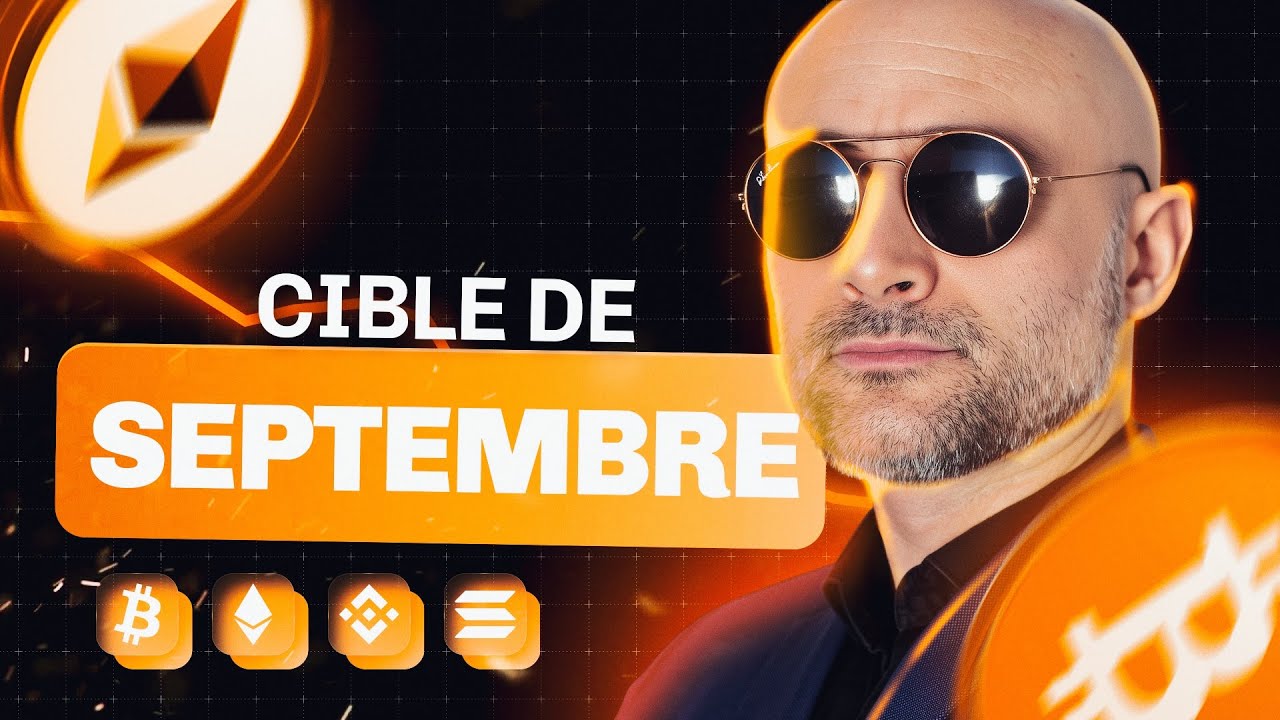 YouTube post by @cryptoastacademy for Ledger. Caption reads: Bitcoin, quelle tendance pour ce mois d’août ? -....