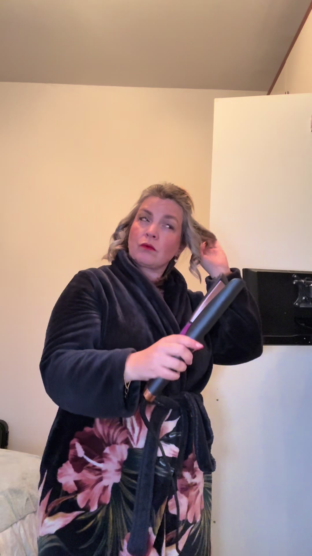 TikTok post by @all_things_leah for Landot Beauty. Caption reads: Get ready with me . My go to hairstyler is the....
