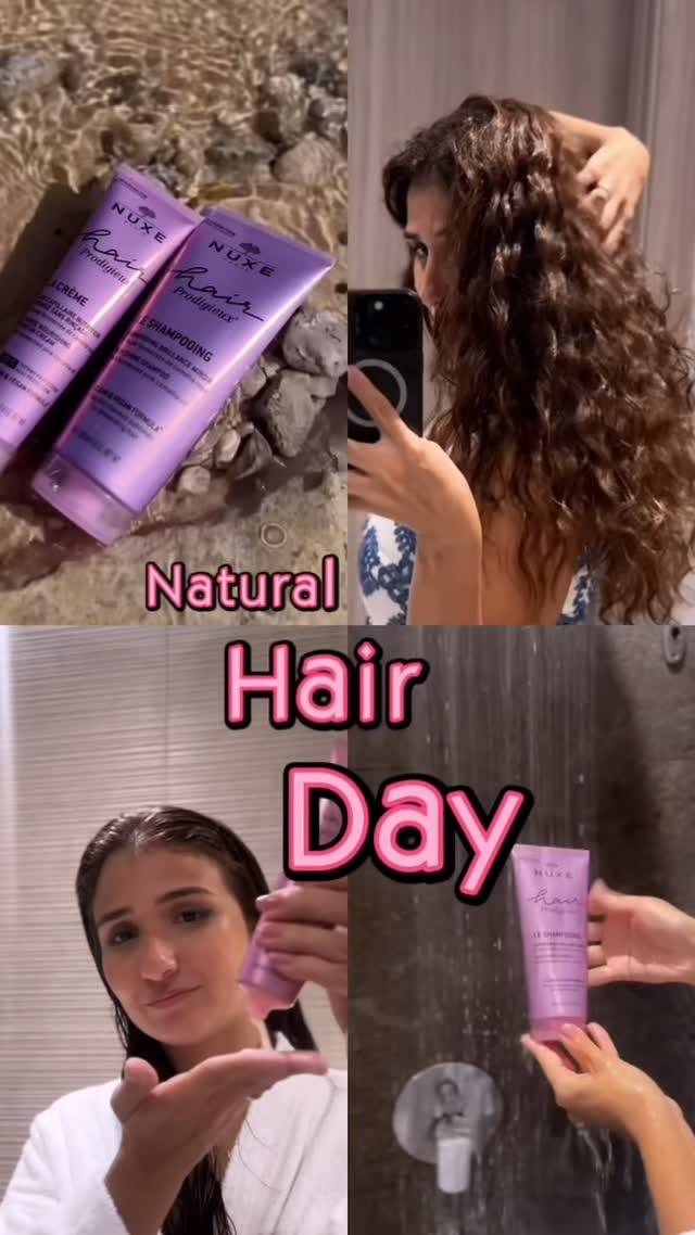 Instagram post by @salmaawwam for NUXE. Caption reads: Finally, Nuxe made a hair line that looks good and....