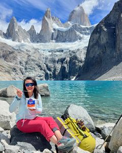 Instagram post by @brazilianclimbergirl for Mountain House. Caption reads: Experiencing the energy-boosting delights from....