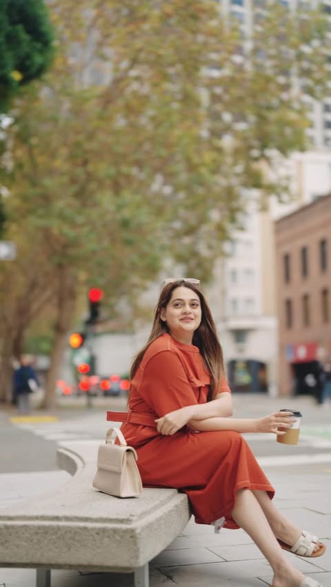 Instagram post by @vaishnavi_rao5 for United Colors of Benetton. Caption reads: Chasing the California sun in vibrant fits and....