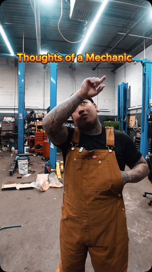 Instagram post by @yatted.mechanic for Sheetz. Caption reads: Thoughts of a Mechanic Part 6, brought to you by....