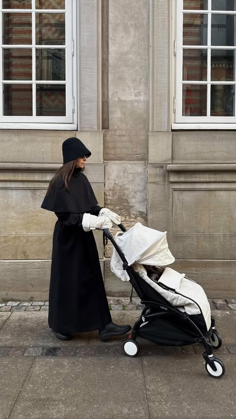 Instagram post by @mariakragmann for Stokke. Caption reads: Advertisement | I love walking around in my....