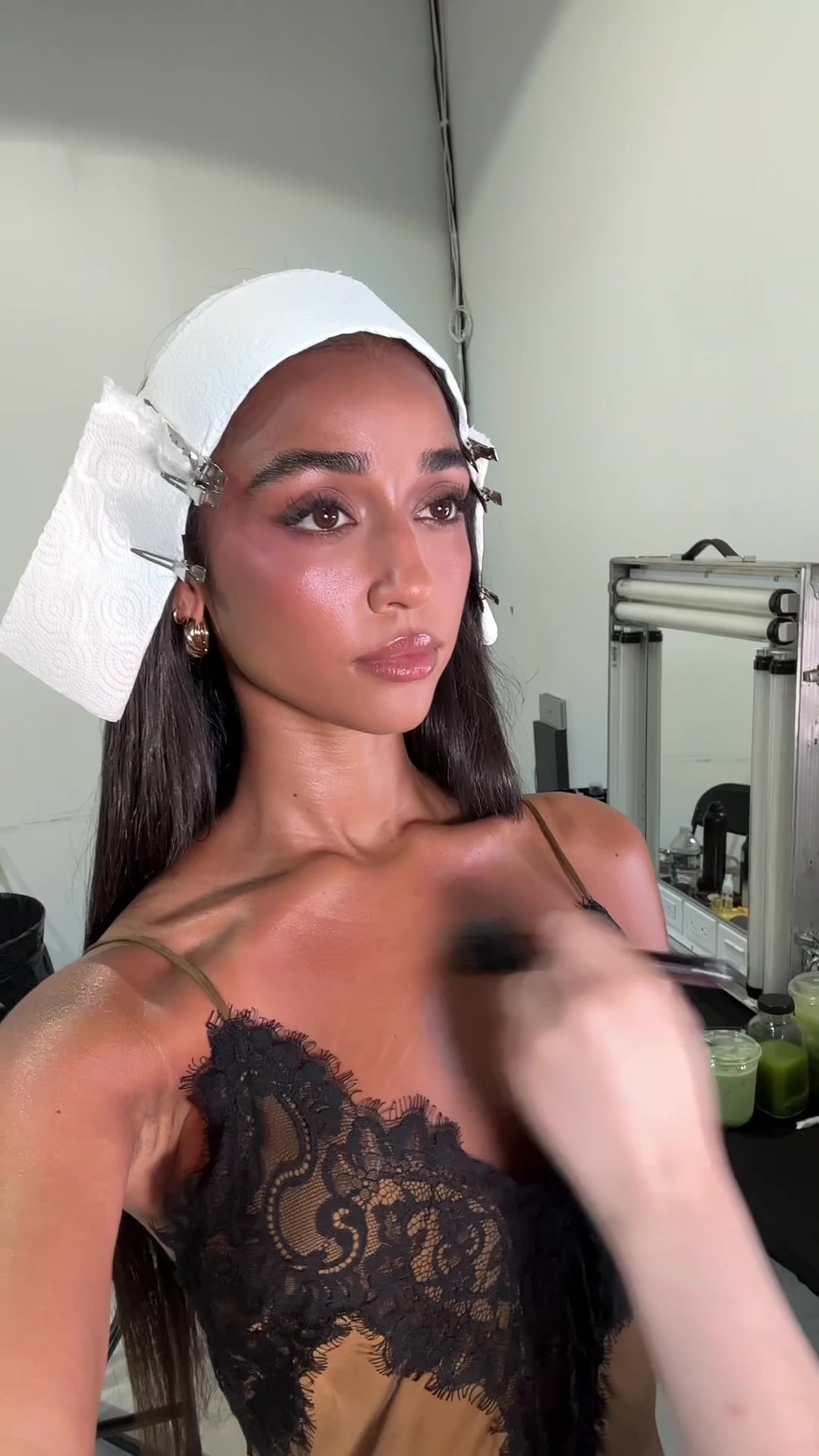 TikTok post by @eloisedufka for Nine West. Caption reads: wish I could relive this @ninewest shoot every day....