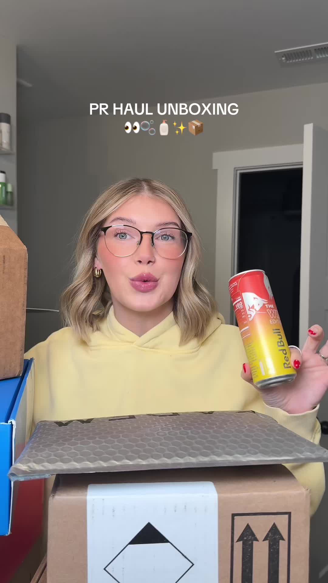 TikTok post by @chelsearlarson for Eadem. Caption reads: [...] thankful to receive this 🫶 @Red Bull @EADEM....