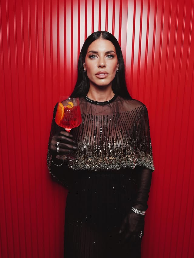 Instagram post by @alicebasso for Campari. Caption reads: Do you want a Campari spritz? Always⭐️ Thanks....