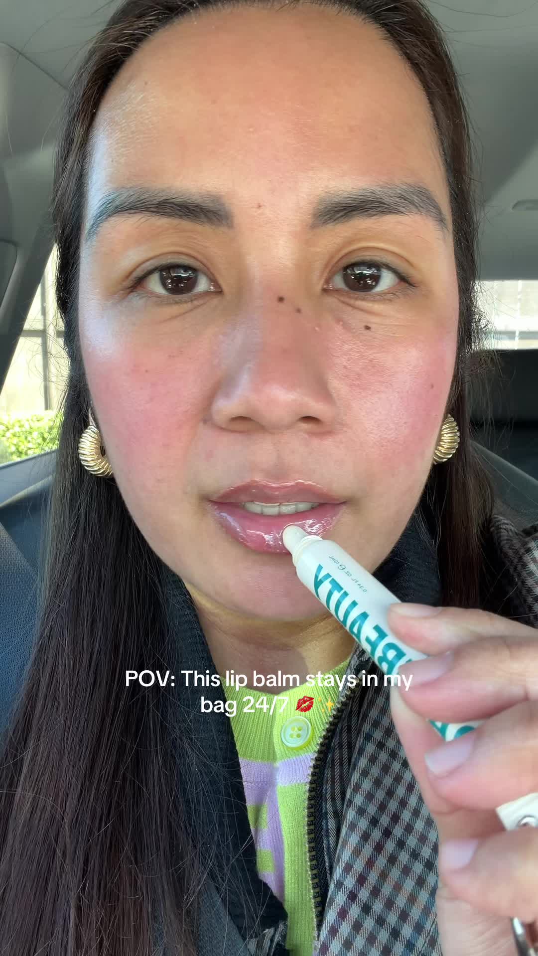 TikTok post by @christinebbbroker for KraveBeauty. Caption reads: @KraveBeauty Lip Barrier Relief is officially back....