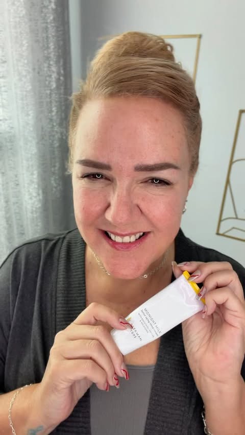 Instagram post by @torileesbeautymix for Beekman 1802. Caption reads: Milk before bed, firmer skin by morning! Sounds....