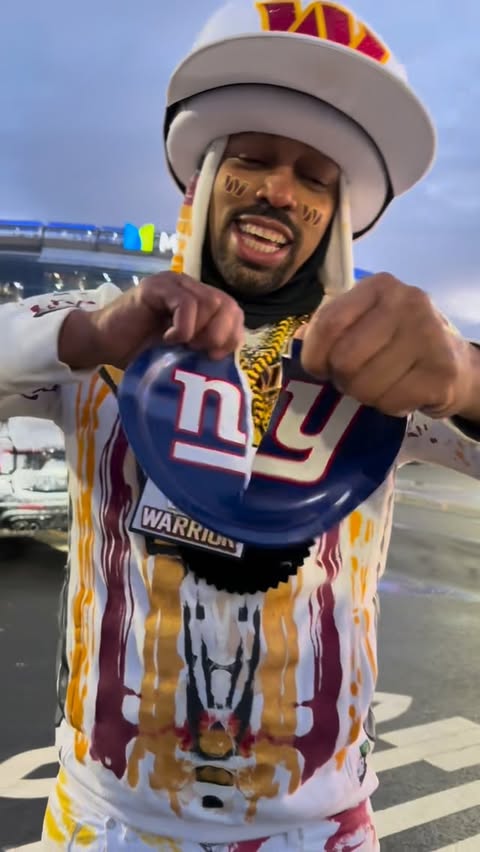 Instagram post by @washington_roadwarrior for Noggin Boss. Caption reads: [...] 🏈 #newyorkgiants  #victorymonday ....