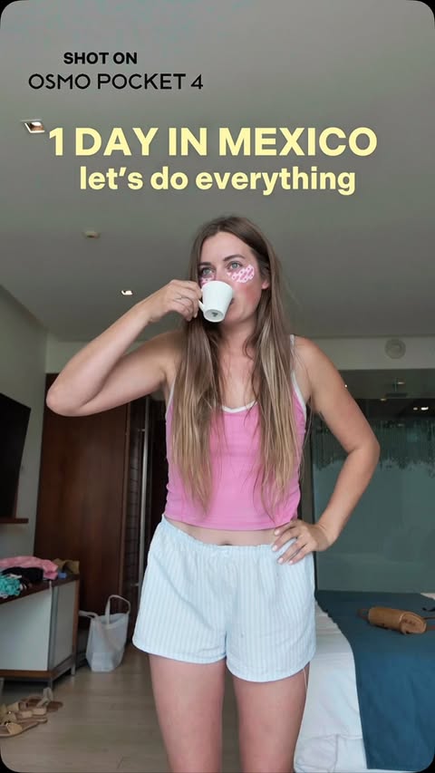 Instagram post by @divineontheroad for DJI. Caption reads: 24 hours in Cancun with @djiglobal 🙌🏼✨ I slipped....
