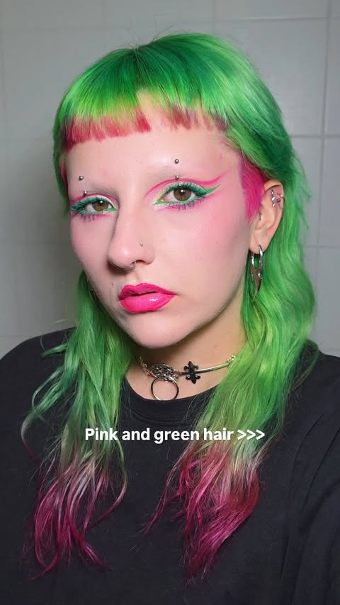 Instagram post by @nonaa_mua for Lunar Tides Hair. Caption reads: new hair color unlocked....