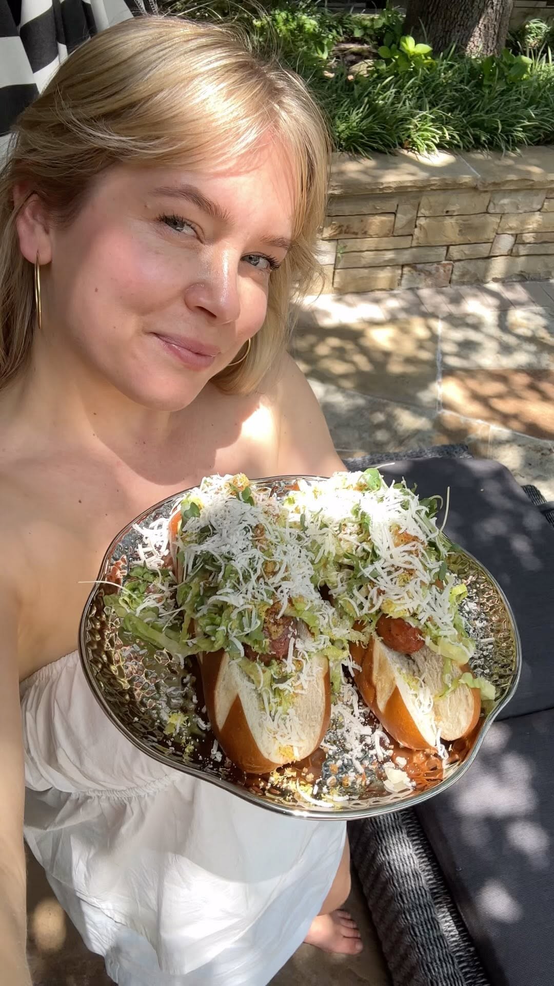 Instagram post by @jennys__table for Beyond Meat. Caption reads: caesar hot dogs using the new beyond sausage from....