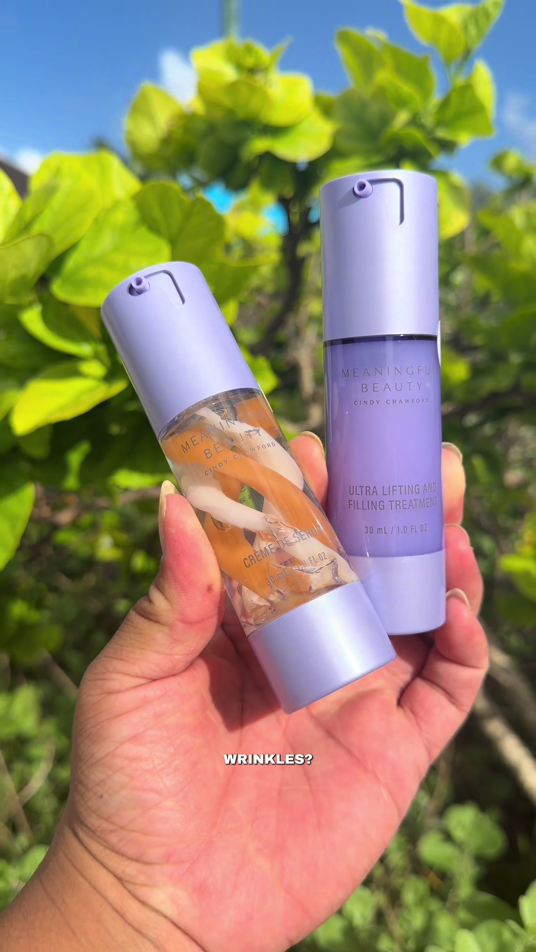 TikTok post by @thaurisss for Meaningful Beauty. Caption reads: Excited to try the @Meaningful Beauty ‘s duo 💜....