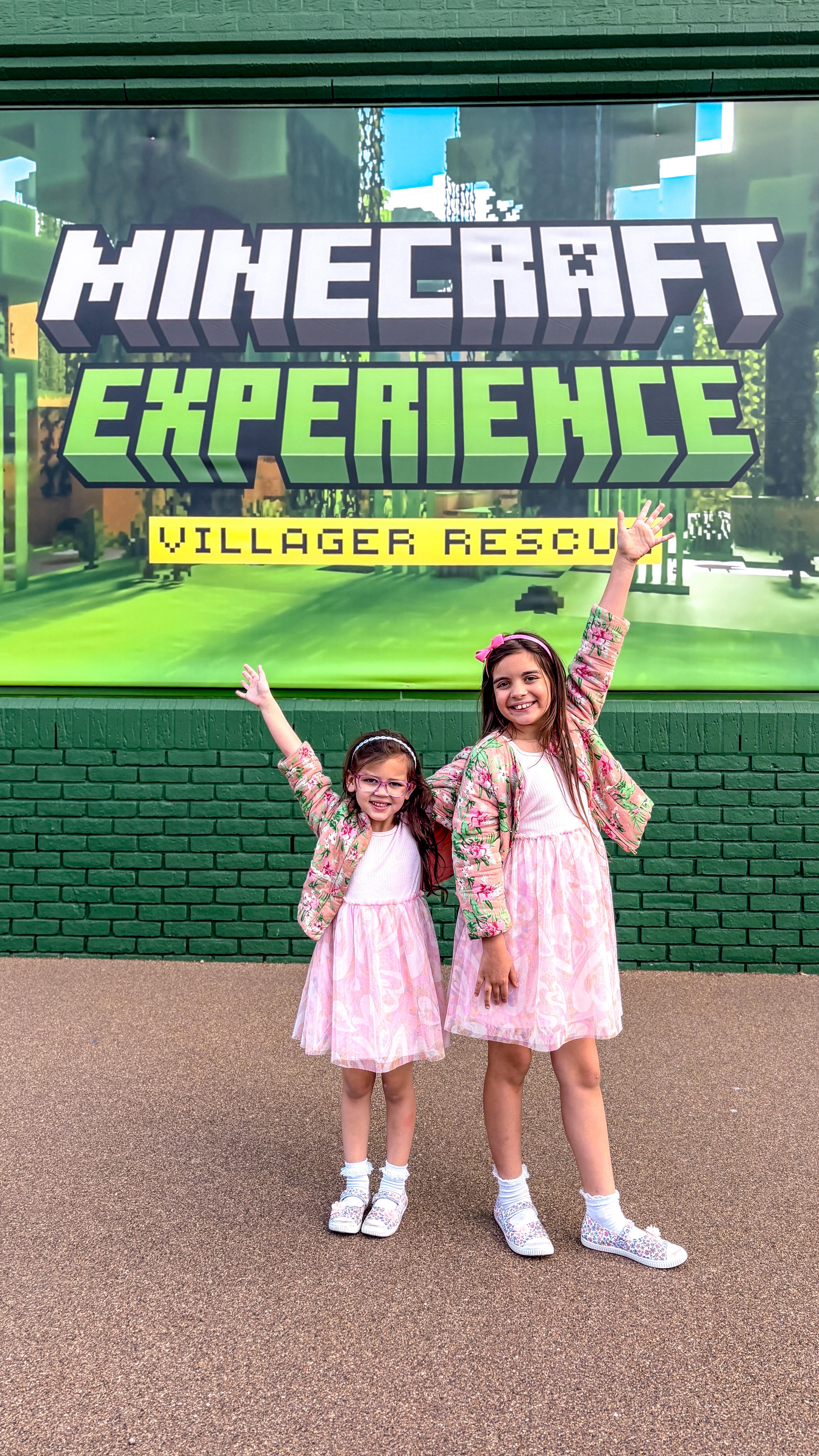 Instagram post by an influencer for Fever UK. Caption reads: 🧱 Minecraft Experience Villager Rescue 🧱....