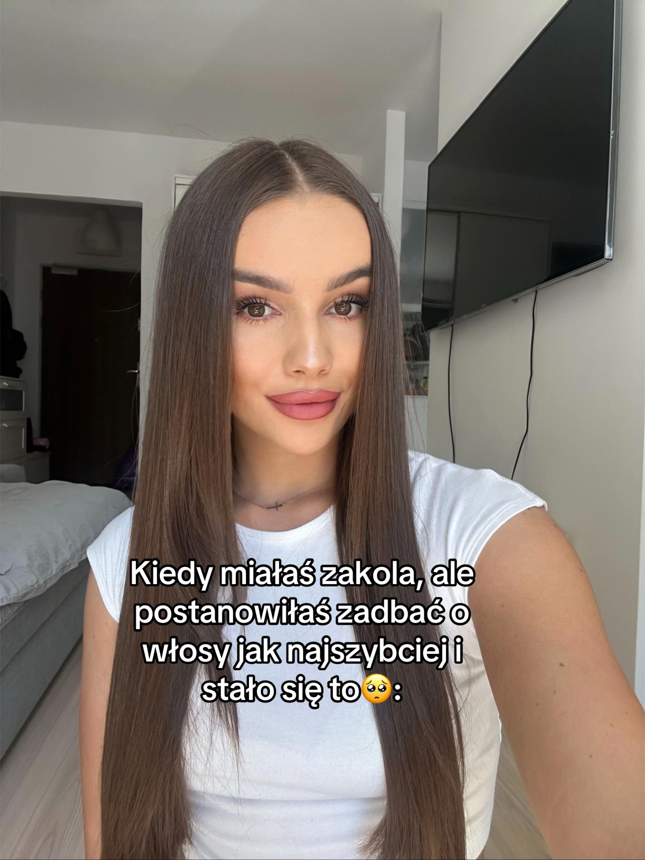 TikTok post by @natii_0006 for Pharmaceris. Caption reads: #dc #wlosy #hairtok @Dermokosmetyki Pharmaceris....