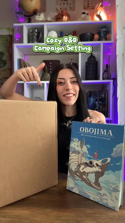 Instagram post by @rikkichuu for 1985 Games. Caption reads: @obojima care package from @1985games 🌱✨✨....