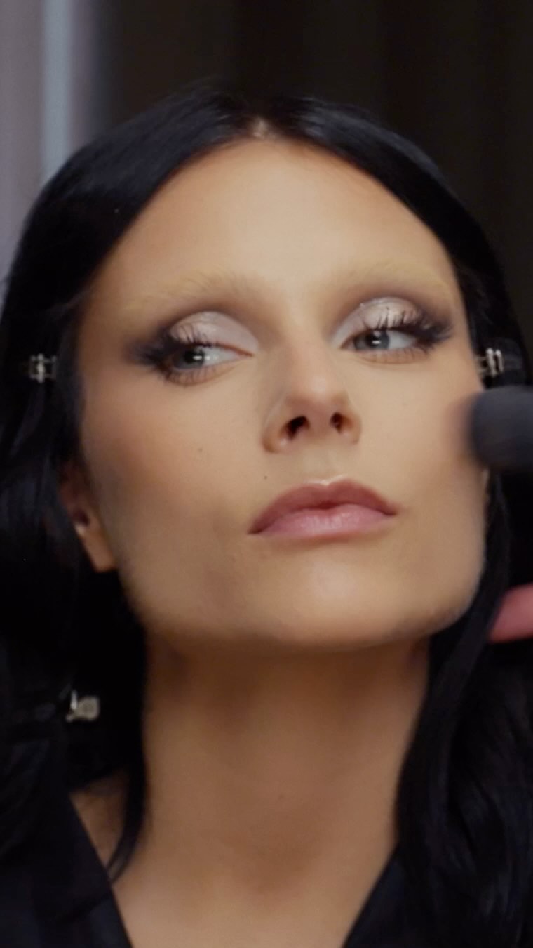 Instagram post by @valentinazenere for Dolce&Gabbana. Caption reads: Getting ready for the #DGSS26 Women’s Fashion Show....