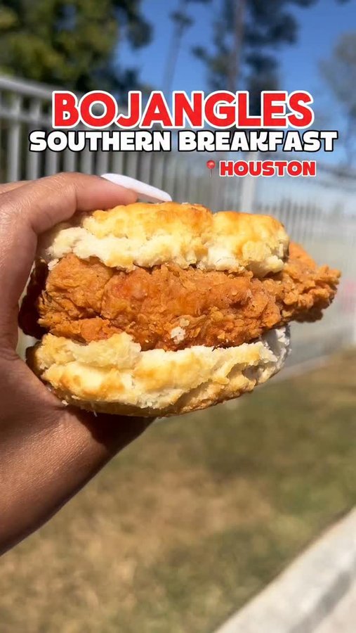 Instagram post by @crooklyn_j for Bojangles. Caption reads: #ad Houston, does @bojangles have the best....