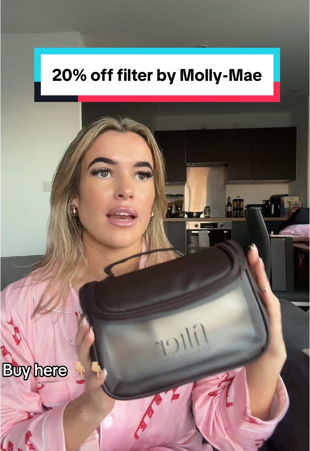 TikTok post by @annabelkershaw for FILTER BY MOLLY-MAE. Caption reads: Order before 20th!! 😍🎁 @filterbymollymae....