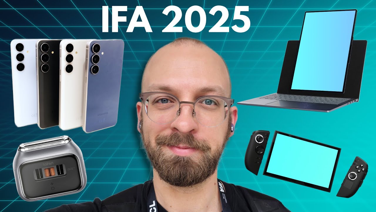 YouTube post by @TheFridayCheckout for NEBULA. Caption reads: The best tech I saw at IFA 2025.