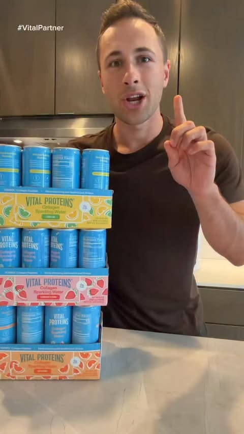 Instagram post by @healthwithhunter for Vital Proteins. Caption reads: [...] grabbed a 30-day supply of the NEW....