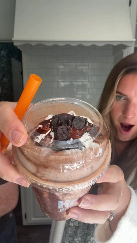Instagram post by @libby_and_ryan for The Habit Burger Grill. Caption reads: #HabitPartner Double Play. Double Protein. Double....