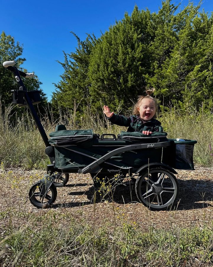 Instagram post by an influencer for Gladly Family | Baby Gear. Caption reads: Adventure Libby mode = activated 😎 #ad We had a....
