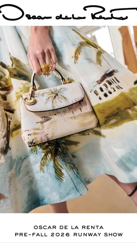 Instagram post by @maxinehartpaintings for Oscar De La Renta. Caption reads: [...] and a wonderful opportunity from....