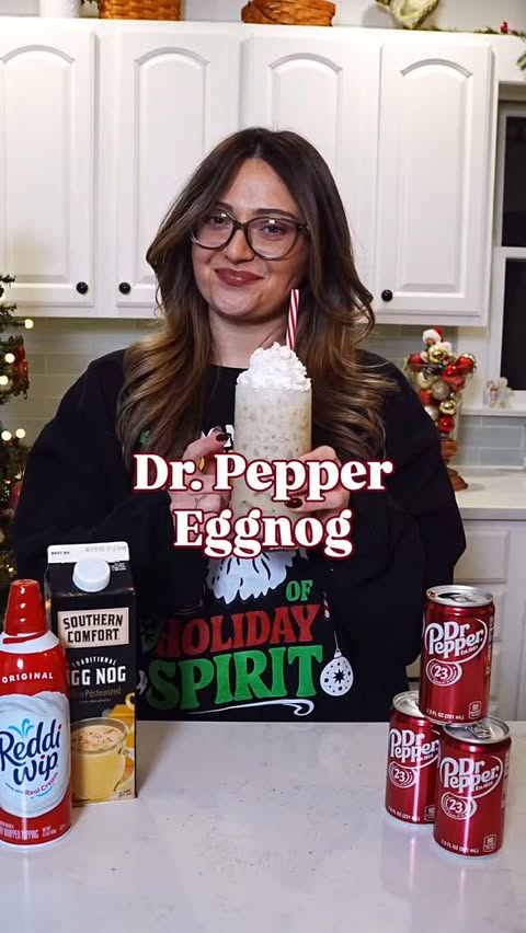 Instagram post by @_mybartender for Dr Pepper. Caption reads: Day 3 of Eggnog Week and we’re mixing up the viral....