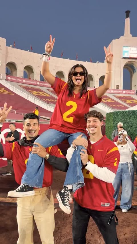 Instagram post by @thelegionusc for Tubi. Caption reads: sidelined showed up and showed out at USC this....