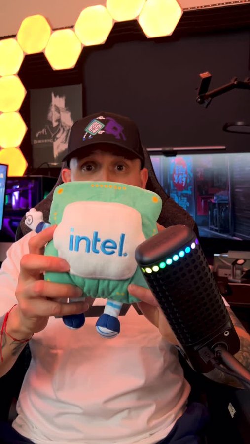 Instagram post by @nzxtchinchilla for NZXT. Caption reads: @nzxt and @intel have teamed up for Intel Gamer....