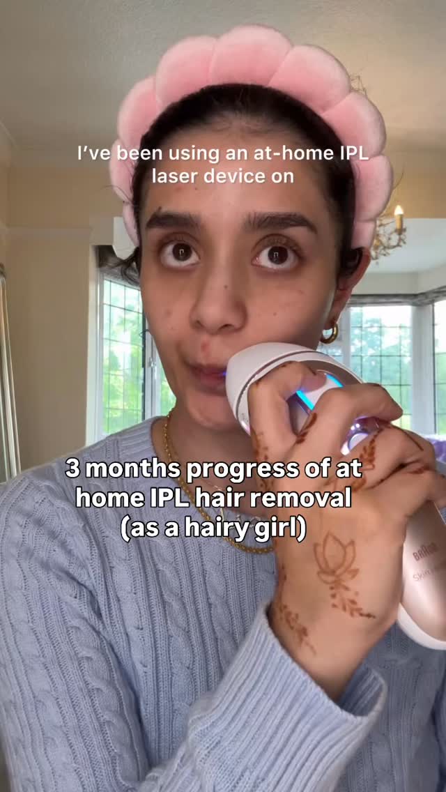 Instagram post by @emanmbutt for Braun. Caption reads: the results of the last 3 months of using my....