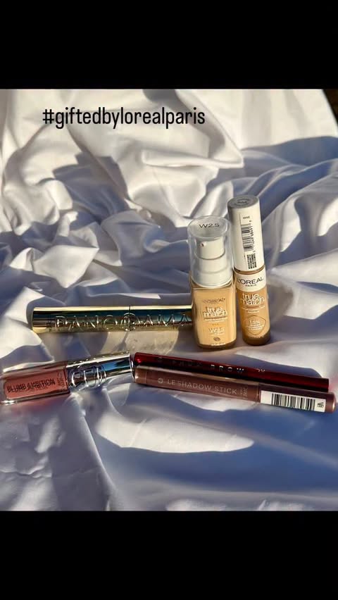 Instagram post by an influencer for L'Oréal Paris. Caption reads: Here’s a closer look at the make up items gifted....