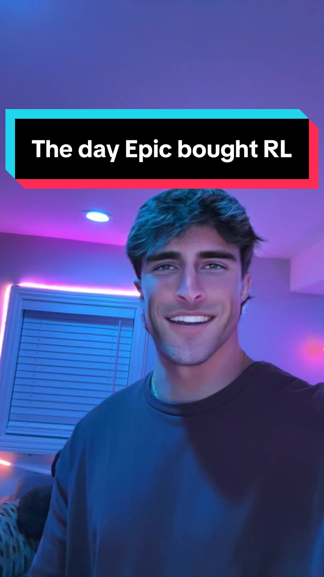 TikTok post by @sizzyaf for Epic Games. Caption reads: “Can we fix the servers?” “Yes, drop a new....