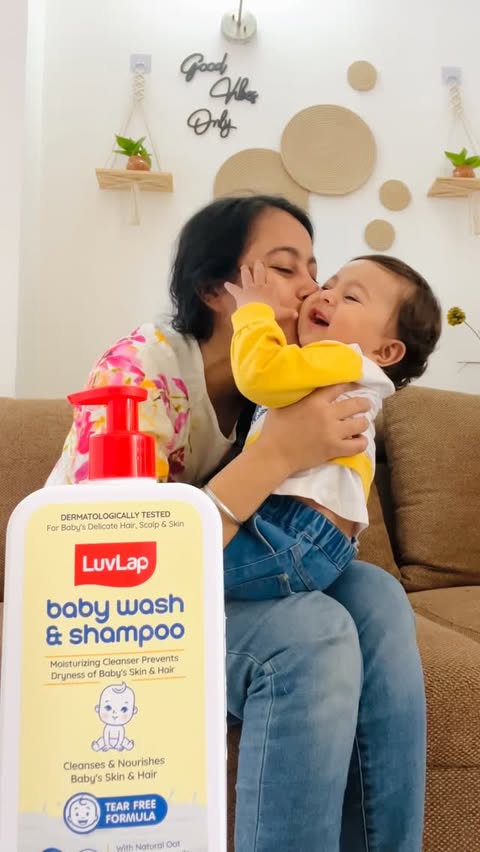 Instagram post by @busymaa for LuvLap. Caption reads: [...] to me 💛 Happy babies happier moms....