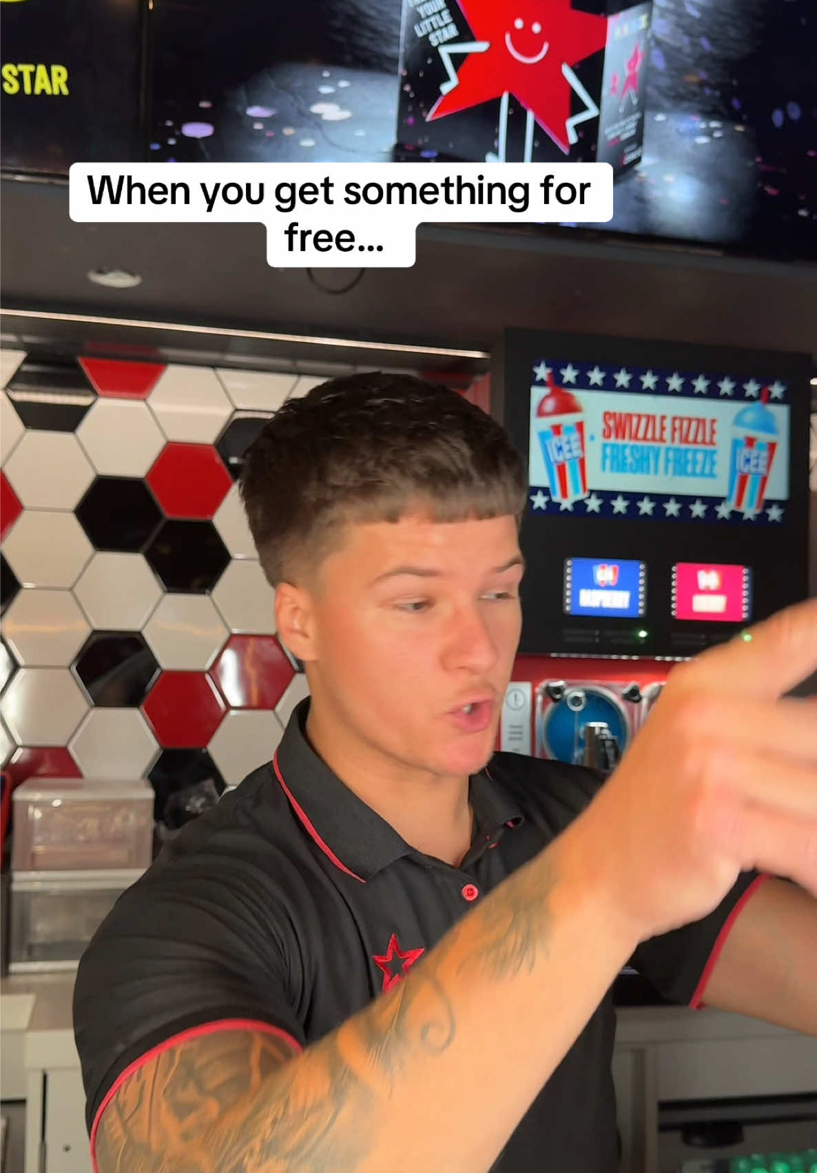 TikTok post by @callumjoycee for cineworld. Caption reads: [...] tastes as good as a free ICEE from....