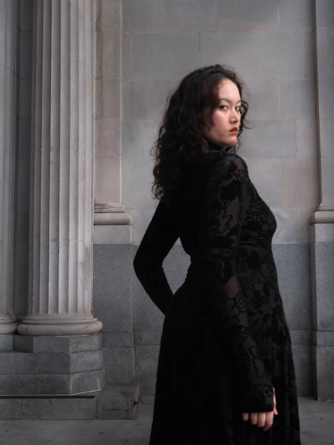 Instagram post by @jamie_janejira for Banana Republic. Caption reads: I love November because that’s when evil dark....