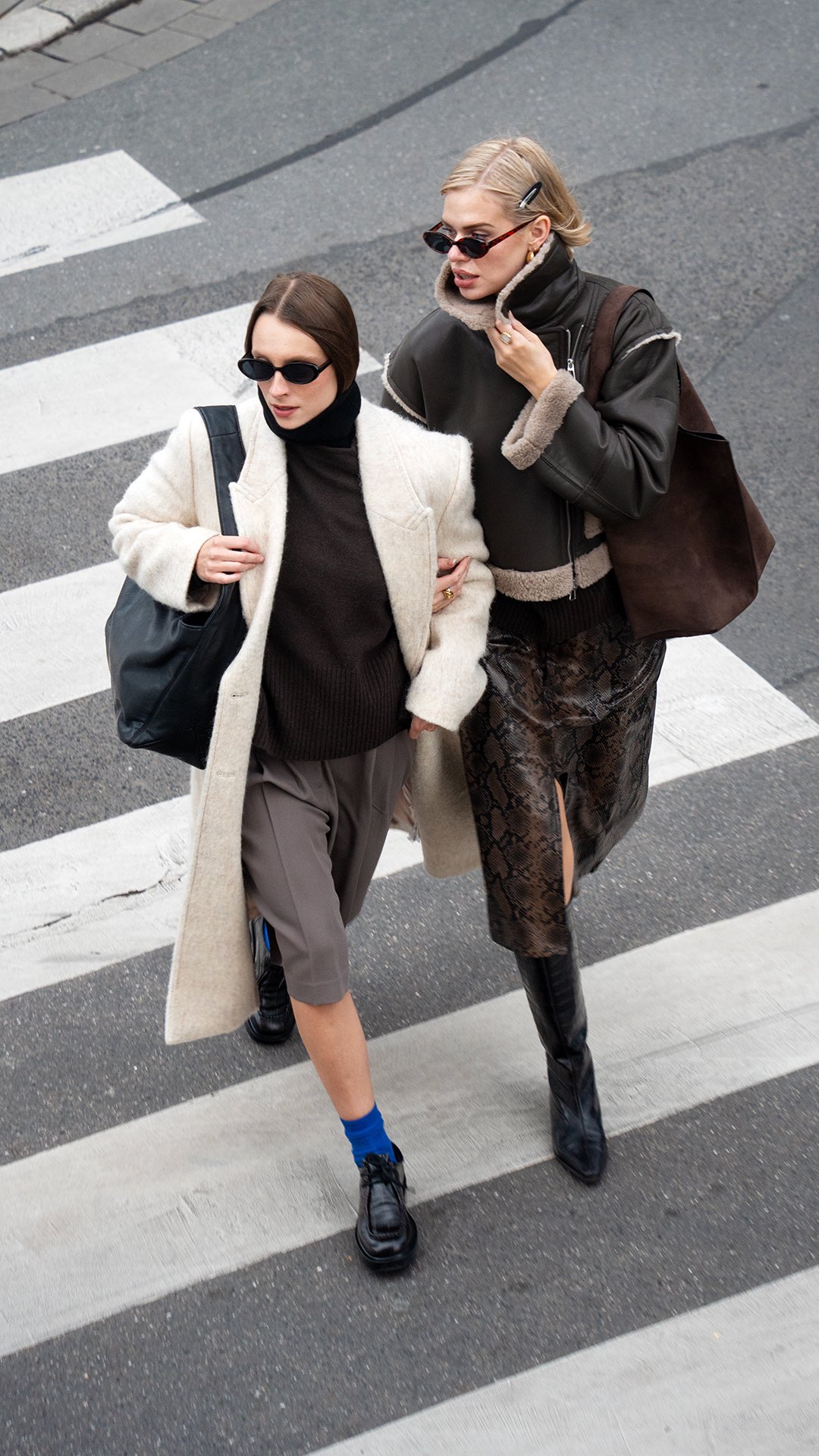 Instagram post by @linda.sza for COPENHAGEN STUDIOS. Caption reads: Embracing cool autumn days with....